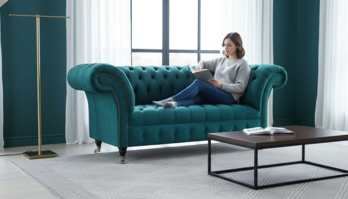 Bank 2-zits Chesterfield gestoffeerd ontwerp Luxe Bank Banken Lounge Club Banken