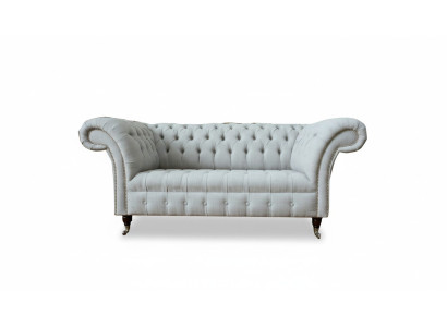 Chesterfield 2-zits woonkamer bank bank gestoffeerd textiel stof set nieuw.
