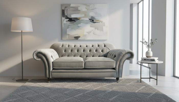 Chesterfieldstoffen bankstel 2-zits luxe bank gestoffeerde banken designstoffen bankstellen nieuw