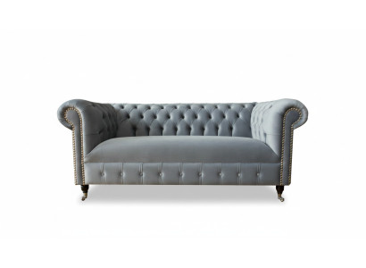 Chesterfield Bank Bank Bekleding Stof Leer Textiel Bankstel Decoratie Set