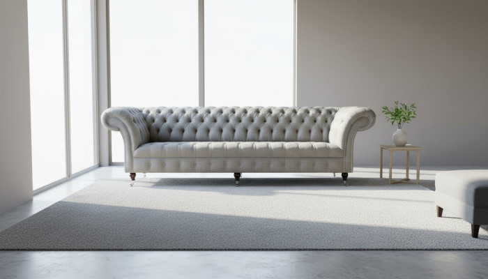 xxl Grote bank Chesterfield 265cm gestoffeerde banken 4-zits textiel modern.  xxl Grote Chesterfield-bank 265cm gestoffeerde banken 4-zits textiel modern.
