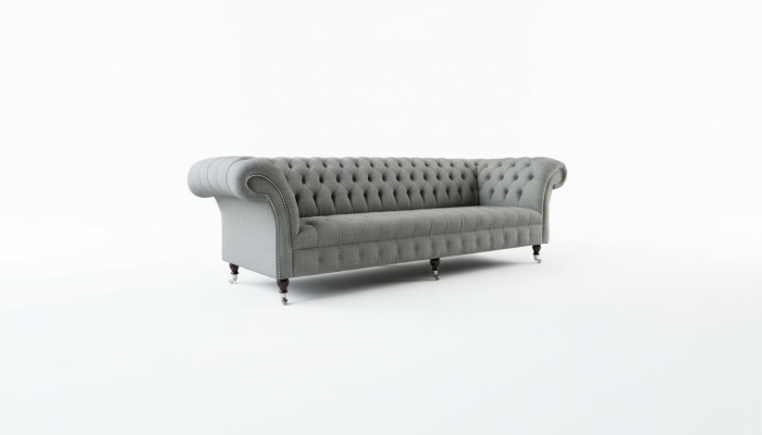 xxl Grote bank Chesterfield 265cm gestoffeerde banken 4-zits textiel modern.  xxl Grote Chesterfield-bank 265cm gestoffeerde banken 4-zits textiel modern.