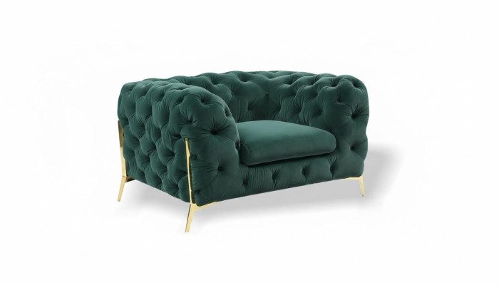 Chesterfield oorfauteuil fauteuil 1-zits bank bank gestoffeerd banken textiel nieuw