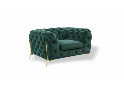 Chesterfield oorfauteuil fauteuil 1-zits bank bank gestoffeerd banken textiel nieuw