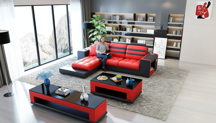 Hoekbank stoffering set woonlandschap L-vorm designer sofa bank hoekbank luxe