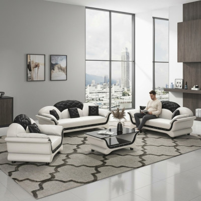 Complete set bankstel 321 zitplaatsen salontafel designer woonlandschap 4-delig. Nieuw