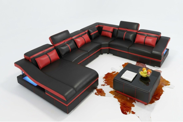 Zet Luxe Moderne Hoekbank U-vorm Designer en Salontafel Woonkamer
