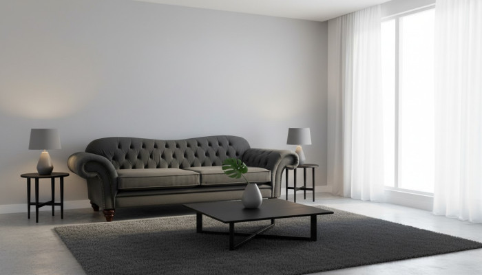 XXL Chesterfield Bank 4-zits Bank Bekleding Zitgroep Leer Textiel  XXL Chesterfield Bank 4-zits Bank Bekleding Zitgroep Leer Textiel