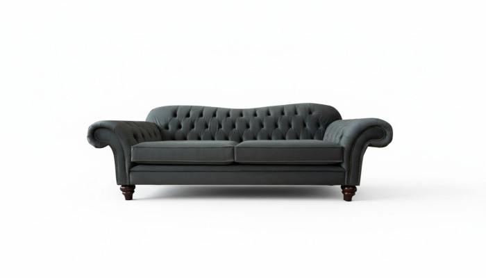 XXL Chesterfield Bank 4-zits Bank Bekleding Zitgroep Leer Textiel  XXL Chesterfield Bank 4-zits Bank Bekleding Zitgroep Leer Textiel