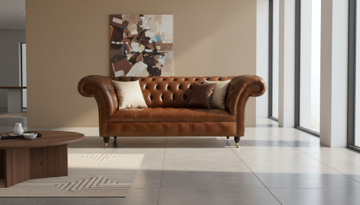 Chesterfield bank 2-zits bekleding designerbanken banken set #325 nieuw.