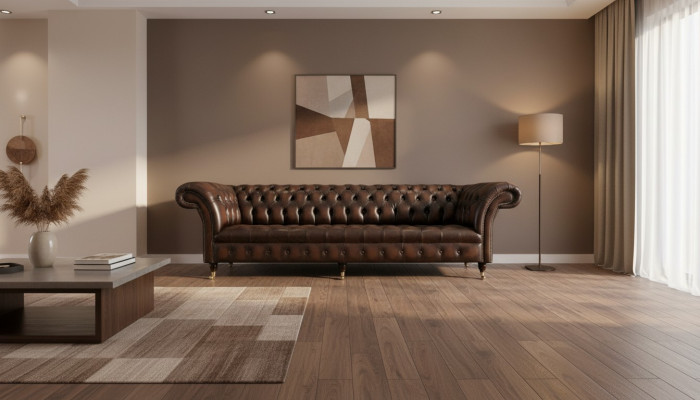 xxl Grote Bank Chesterfield 265cm Decoratieve Beklede Banken 4 Zits Leder