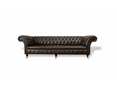 xxl Grote Bank Chesterfield 265cm Decoratieve Beklede Banken 4 Zits Leder