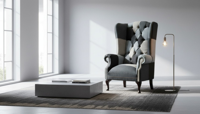 Luxe gestoffeerde klassieke Chesterfield fauteuil 1-zitter oorfauteuil éénzitter nieuw