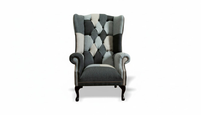 Luxe gestoffeerde klassieke Chesterfield fauteuil 1-zitter oorfauteuil éénzitter nieuw