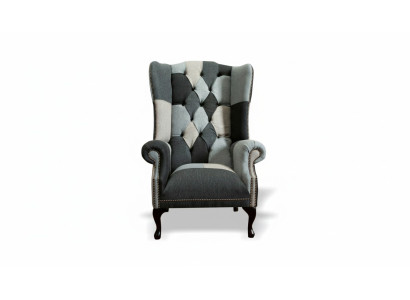 Luxe gestoffeerde klassieke Chesterfield fauteuil 1-zitter oorfauteuil éénzitter nieuw