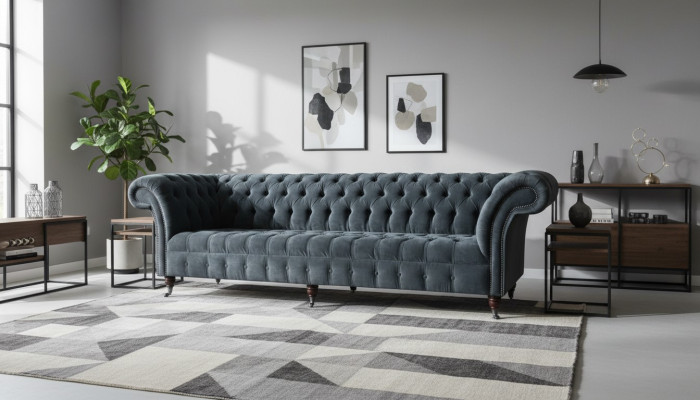 Chesterfield Leren Bekleding Luxe Bank Design Bank Klassiek Decor Bank