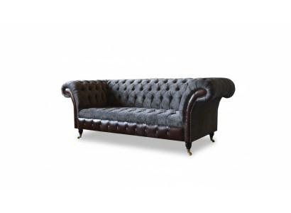 Chesterfield 3-zits woonkamerbank bank bekleding zitting textiel stof