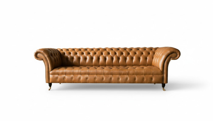 Ontwerpbank Chesterfield bekleding modern textiel stofbanken 4-zits slaapbank nieuw