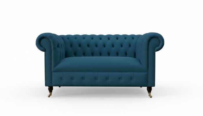 Bankstel 2-zits zitting Klassieke Chesterfield Blauwe Bankstellen Bankstellen Polster.