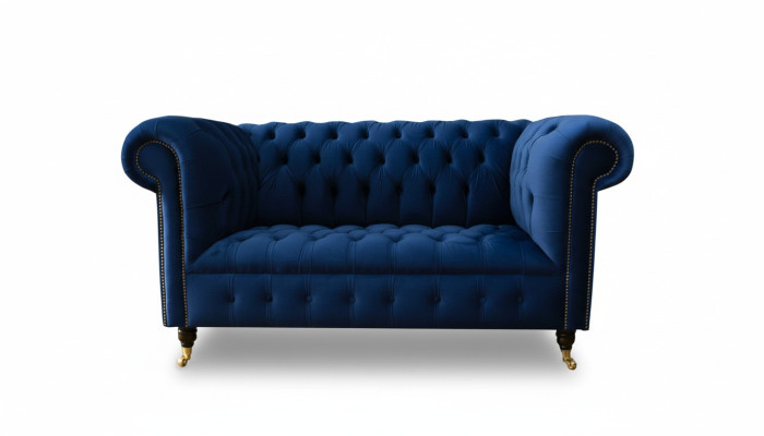 Klassieke Textielbank - Fluwelen Chesterfield Stof Sofa 2-Zits Nieuw jvmoebel ®