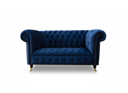 Klassieke Textielbank - Fluwelen Chesterfield Stof Sofa 2-Zits Nieuw jvmoebel ®