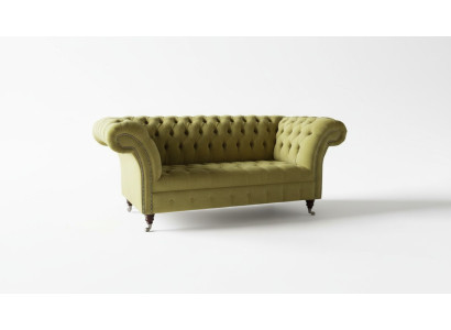 Bankstel 2-zits bank gestoffeerde banken Chesterfield woonkamer design textiel stof nieuw