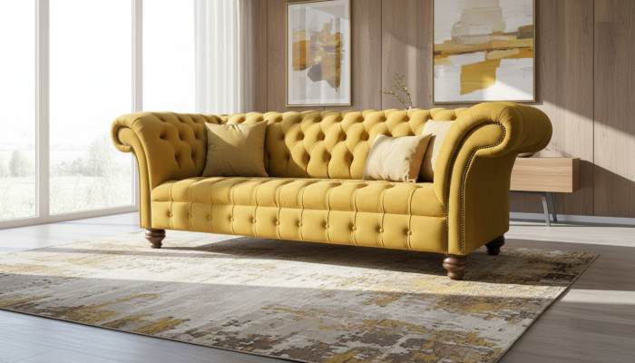 xxl Bank Bank Chesterfield 225 cm Beklede Bankstellen 3-zits Leder Textiel Stof Nieuw  xxl Bank Bank Chesterfield 225 cm Gestoffeerde Bankstellen 3-zits Leer Textiel Stof Nieuw