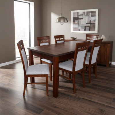 Eettafel 6x stoelen eetkamerset groep garnituur tafel zitgroep 7-delige.