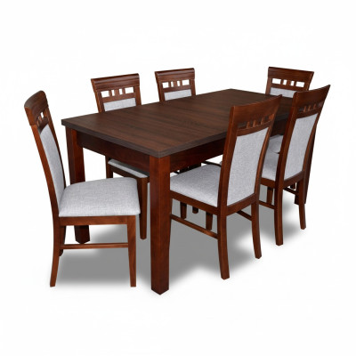 Eettafel 6x stoelen eetkamerset groep garnituur tafel zitgroep 7-delige.