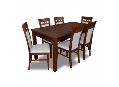 Eettafel 6x stoelen eetkamerset groep garnituur tafel zitgroep 7-delige.