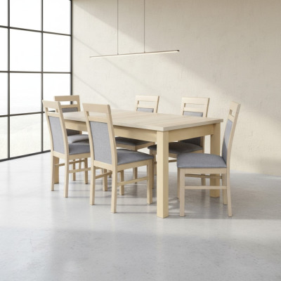 Eetkamer set Eettafel 6x Stoel Set Tafel Groep 7-delige Set Compleet meubilair