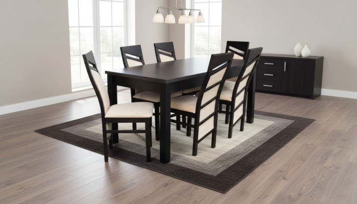 Complete eetkamer set Armstoel Tafel 6x stoelen Luxe eetgroep Set 7-delig.