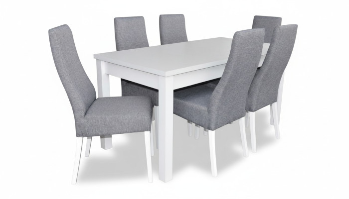 Compleet Set Eettafel 6x Stoelen Eetkamer Eetgroep Hout Tafels 7-delig Nieuw