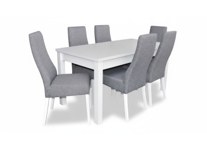 Compleet Set Eettafel 6x Stoelen Eetkamer Eetgroep Hout Tafels 7-delig Nieuw