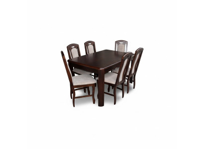 Klassiek eetkamer meubilair Eetset Tafel Hout Compleet Set 7-delig Eetgroep.