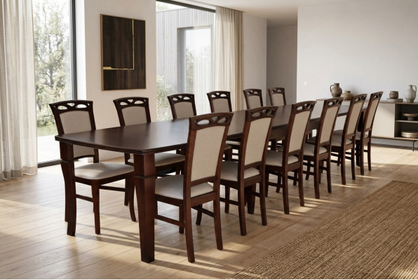 Eettafel 12 x Stoelen Eetkamer Set Eetgroep Moderne Stoelen Tafel Tafels 13-delige.