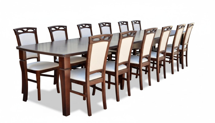 Eettafel 12 x Stoelen Eetkamer Set Eetgroep Moderne Stoelen Tafel Tafels 13-delige.
