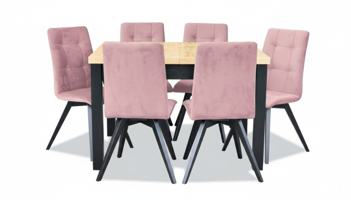 Klassieke eettafel houten eetkamerset 6 stoelen set stoelen 7-delige set.