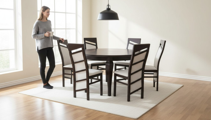 Eettafel + 8 stoelen eetkamerset Eethoek Klassieke tafel 9-delig stoel tafels
