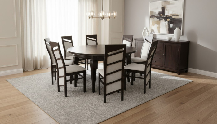 Eettafel + 8 stoelen eetkamerset Eethoek Klassieke tafel 9-delig stoel tafels