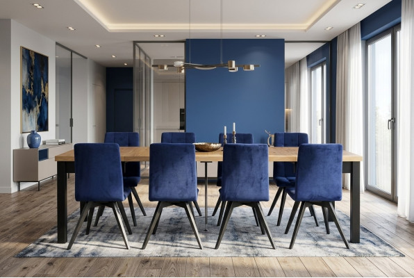 Leunstoelen Eettafel Tafel Hout Eetkamer Set 6x Stoel Set Stoelen 7-delige Set