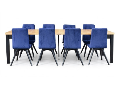 Leunstoelen Eettafel Tafel Hout Eetkamer Set 6x Stoel Set Stoelen 7-delige Set