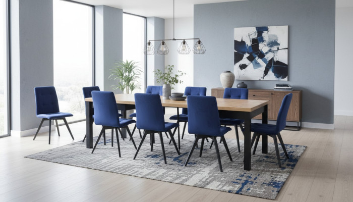 Eetkamer 6 stoelen 7-delig set armstoel garnituur rechthoekige eettafel stoel groep