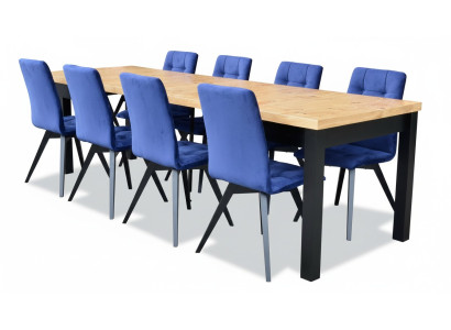 Eetkamer 6 stoelen 7-delig set armstoel garnituur rechthoekige eettafel stoel groep
