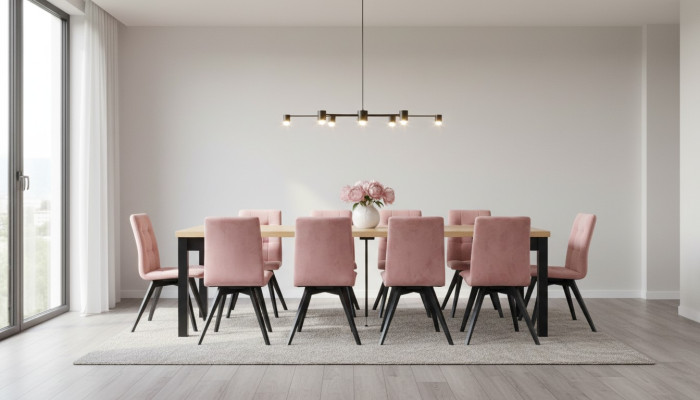 Moderne eetkamer meubels Eettafel + 6 stoelen Complete set 7-delig Setgroep