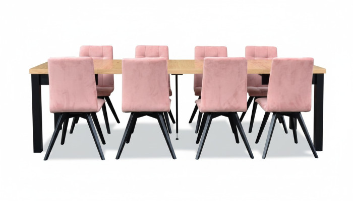 Moderne eetkamer meubels Eettafel + 6 stoelen Complete set 7-delig Setgroep