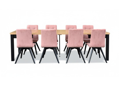 Moderne eetkamer meubels Eettafel + 6 stoelen Complete set 7-delig Setgroep