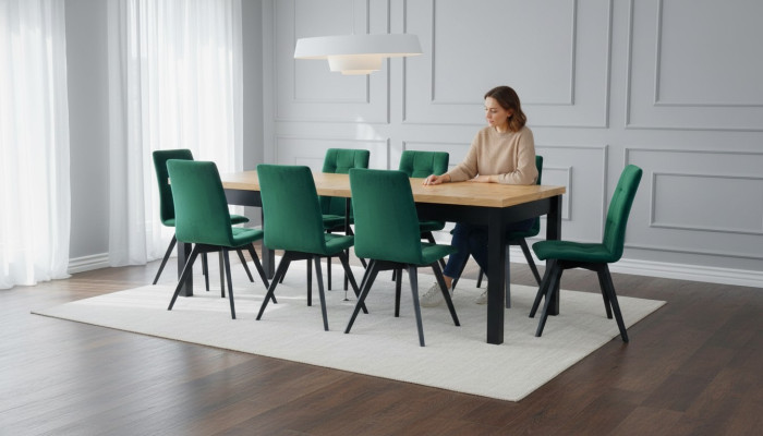 Eetkamerset Luxe Tafel 6x Stoelen Eettafel Stoelen Set 7-delig Groep Nieuw