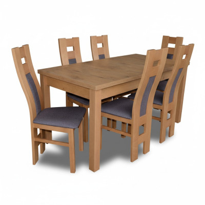 Eetkamer 6x Armstoelen 7-delig Set Klassieke Meubel Eettafel Stoel Groep Luxe