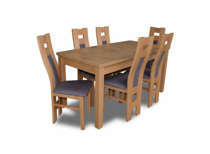 Eetkamer 6x Armstoelen 7-delig Set Klassieke Meubel Eettafel Stoel Groep Luxe